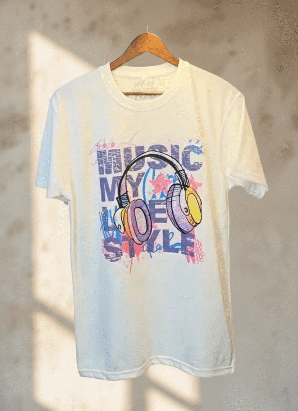Music Lifestyle Printed T-Shirt – Premium Cotton